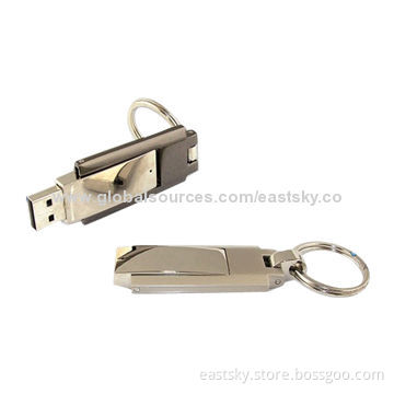 Twist Promotional Metal USB Drive, Supports Plug-and-play Function, 64MB to 32GB Memory Capacity